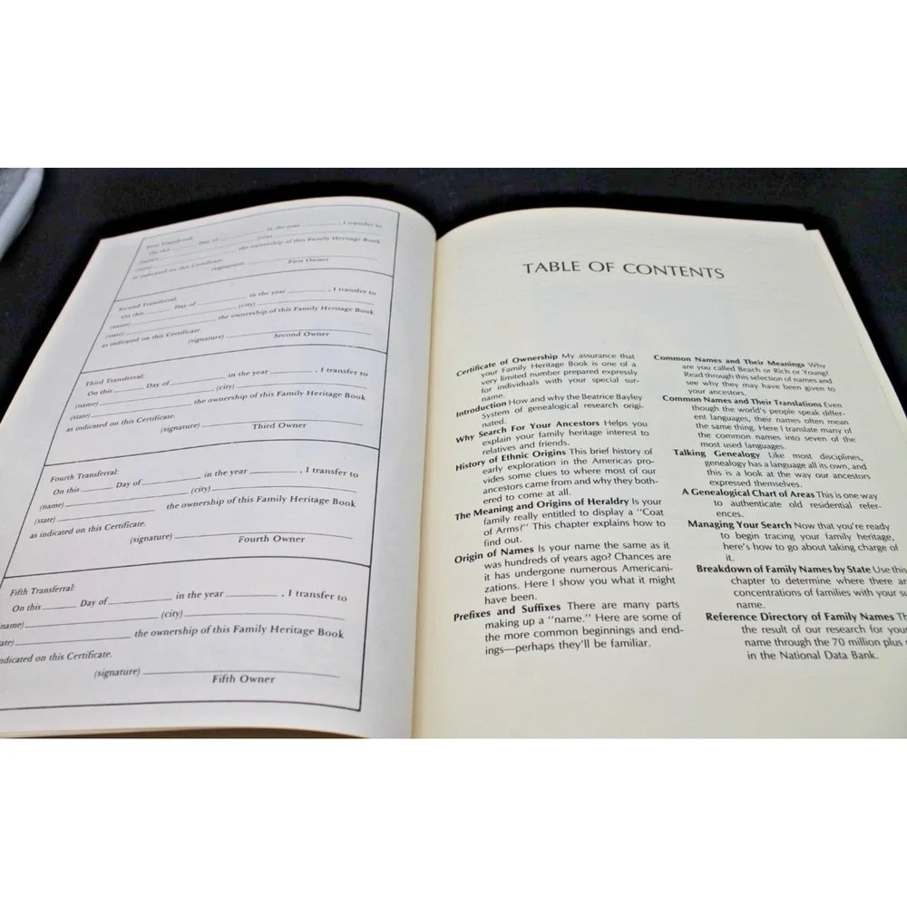 The Hogan Family Heritage Book Green Hardcover Genealogy Record Journal Vintage